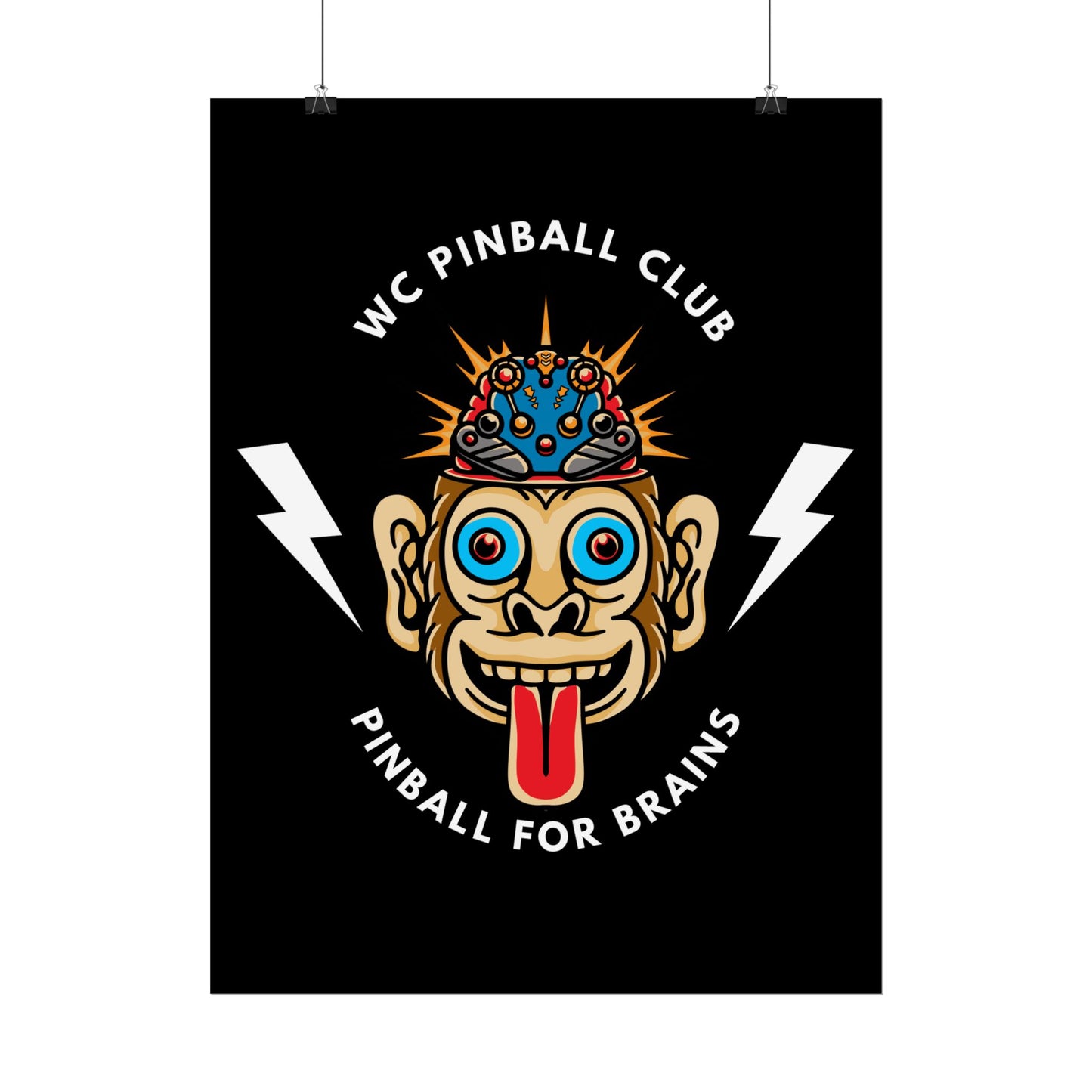 Pinball For Brains - 18"x24" Rolled Poster