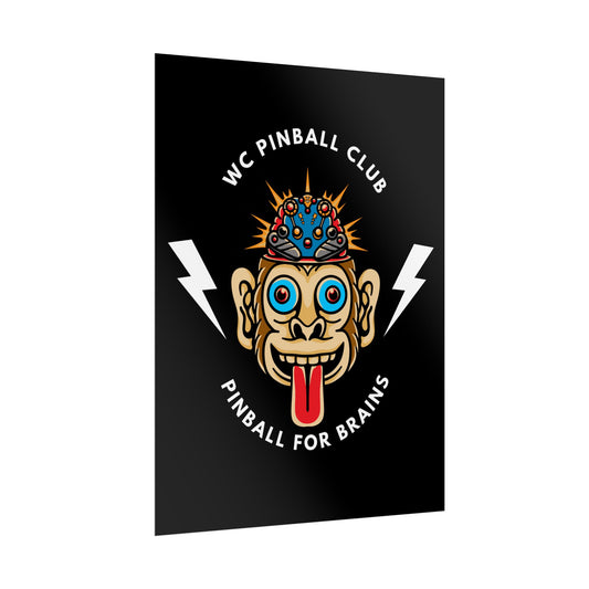 Pinball For Brains - 18"x24" Rolled Poster